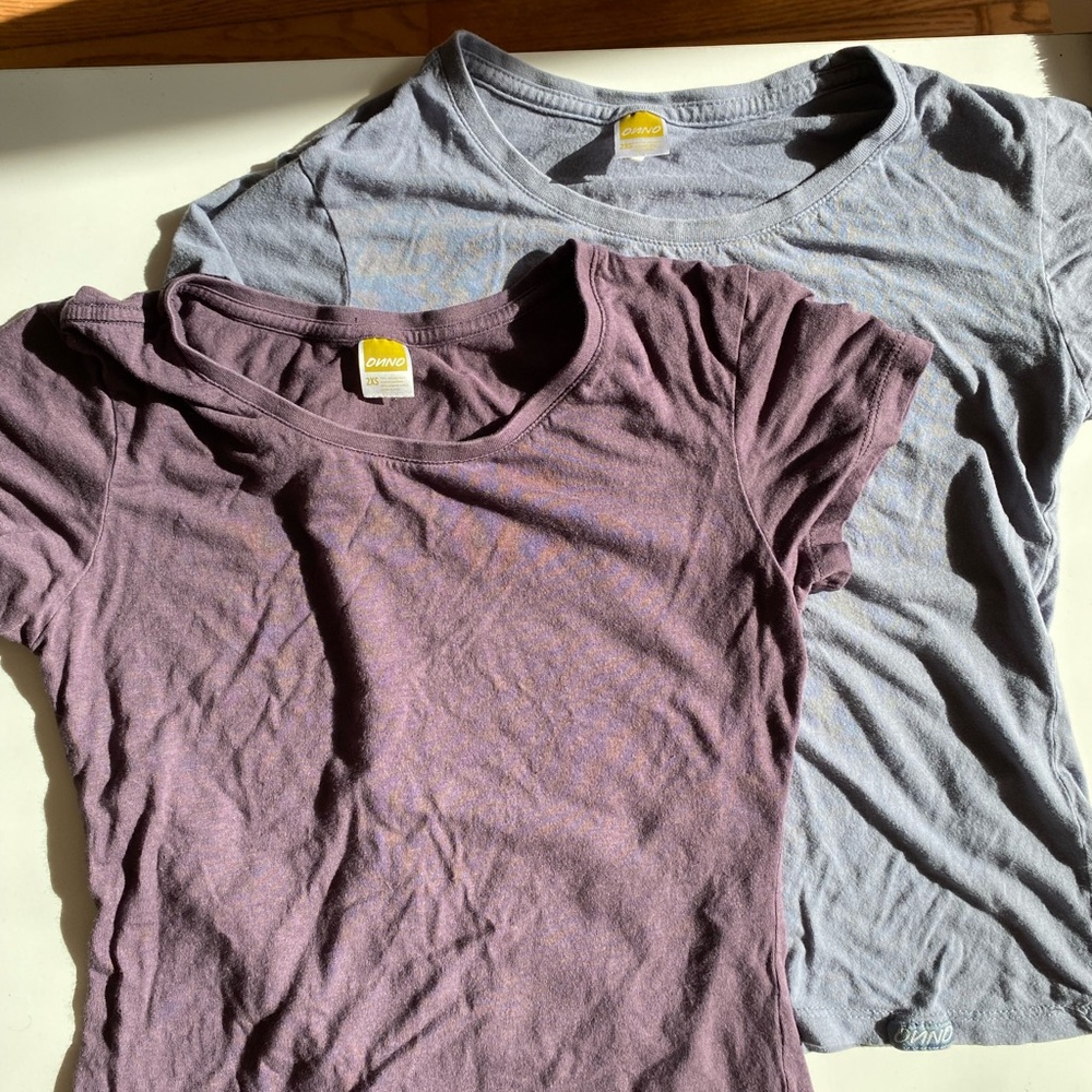 Womens Purple and Gray T-Shirts ONNO